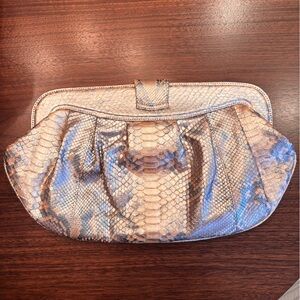 Elegant Snakeskin Clutch — large